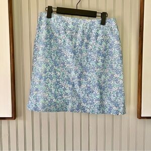 Lilly Pulitzer Light Blue Small Florals A Line Mini Skirt